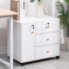 3/5 Drawer Mobile Filing Cabinets Printer Stand Pedestal Lockable Office Cabinet