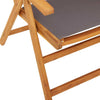 Reclining Garden Chairs 4 pcs Anthracite Fabric and Solid Wood J4L9