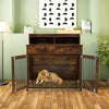 Wooden Dog Crate Pet Cage Indoor Furniture Large Dog House Kennel with Drawer UK