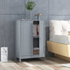 Bathroom Grey Floor Cabinet Free-standing Storage Cabinet