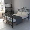 Luxury Metal Bed Frame with Crystal Finials - 4ft6 Double Bed - Underbed Storage