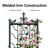 2pcs Heavy Duty Metal Garden Trellis Fence Plant Climbing Stand Bird Leaf Shaped