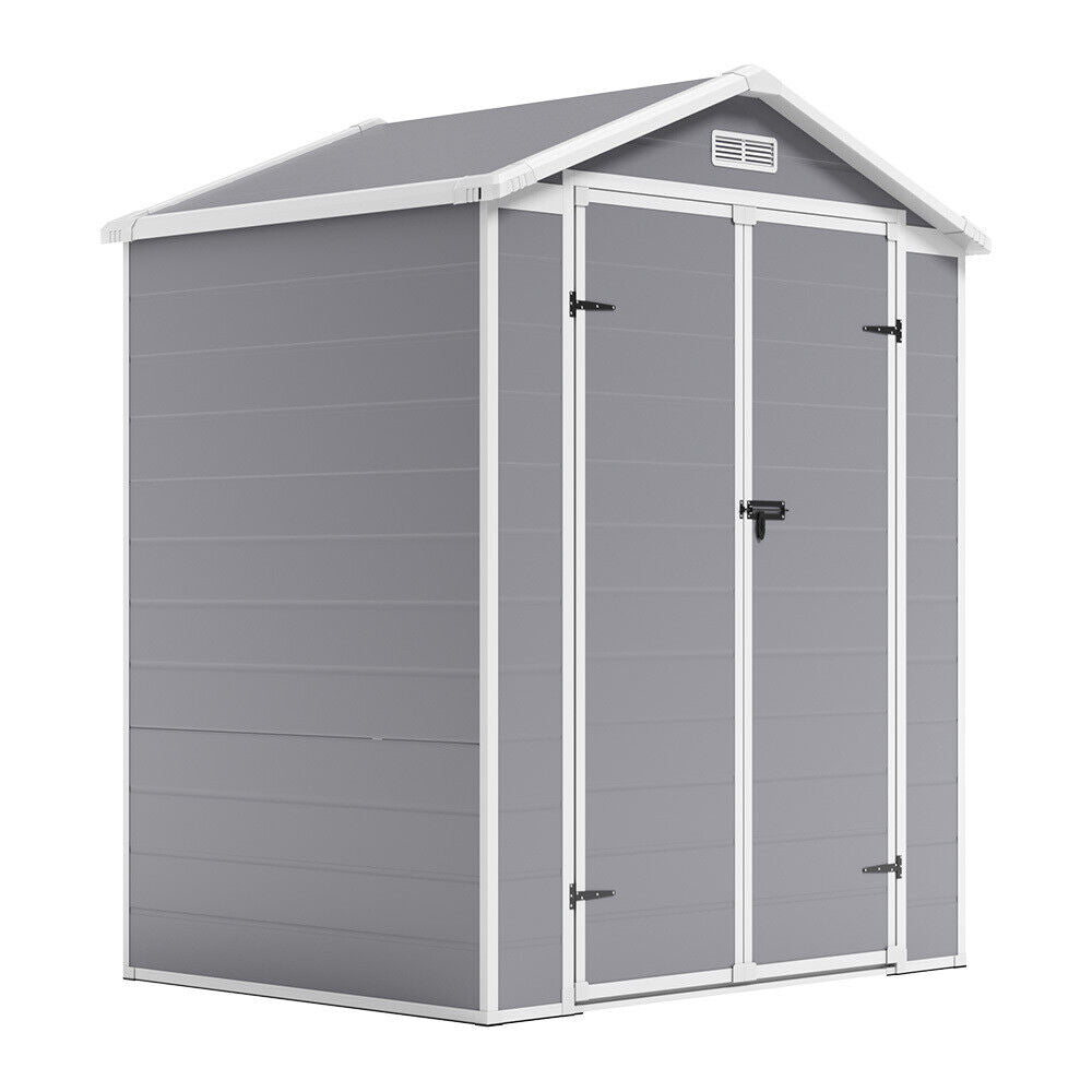 6x4.4 ft Large Garden Storage Shed Plastic Shed House Cabin With Windo ...