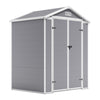 6x4.4 ft Large Garden Storage Shed Plastic Shed House Cabin With Window Lockable