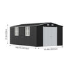 16x10ft ExtraLarge Metal Garden Shed Outdoor Bike Tool Storage House Window Lock