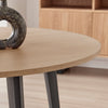 Koko Oak Wood Effect 100cm Round Dining Table Black Legs Scandi Compact