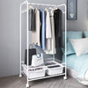 Metal Clothes Rail Rack Garment Hanging Display Stand Open Wardrobe Wheel