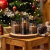 3x Pillar Candles Set LED Dance Flame Remote Dimmable Timer Flameless Tea Light