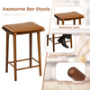69CM Dining Bar Stool Set of 2 Counter Height Stool Chairs w/ Removable Cushion