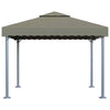 Gazebo with LED String Lights 300x300 cm Taupe Aluminium vidaXL