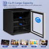 46L Drinks Cooler Fridge Glass Door Compact Counter Top Beer Wine Chiller
