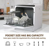 Table Top Dishwasher 6 Programs 5L Water Tank Mini Portable Freestanding White
