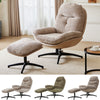 Home Office Swivel Chair Chenille Recliner Sofa Chairs Lounge Armchair Footstool