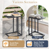 Indoor Outdoor Sofa Couch Table with Adjustable Foot Pads-Dark Gray