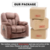 Electric Power Massage Lift Cinema Recliner Velvet Riser Heated Chair Sofa Brown