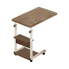Mobile C Shaped End Table Snack Side Table Slide Under Couch Sofa Bed End Desk
