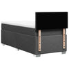 Box Spring Bed with Dark Grey 90x200 Fabric B5C2