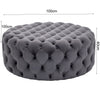 Square/Round Velvet Tufted Button Stool Ottoman Pouffe Footrest Cube Table