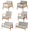 Solid Wood Frame Scandi Fabric Tub Armchair Padded Single Sofa Couch Loveseat UK