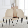 Set of 2,4,6 Velvet Suede Dining Chairs Upholstered seat Ergnomic with Metal Leg