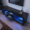 160cm High Gloss Black TV Unit Cabinet Stand with RGB LED Light Storage Drawers