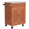 Rolling Kitchen Island Wooden Kitchen Trolley Utility Storage Cart w/ Drawer