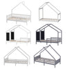Single Kids Floor Beds Pine Wood House Bed Frame Toddler Children Bedstead Cabin