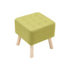 Square Footstool Footrest Pouffe Linen/Velvet/PU Leather Padded Children Seat
