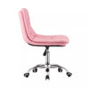 Adjustable Cushioned Computer Desk Office Chair Chrome Legs Lift Swivel Chairs