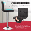 2x Faux Leather Chrome Breakfast Back Bar Stool Swivel Kitchen & Gas