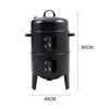 BBQ Smoker Barrel Charcoal Barbecue Grill 3 in 1 Garden Outdoor Cooking Fire Pit