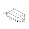 3 Drawer Bedside - Black Gloss Fronts & Matt Walnut Carcass REFLECT