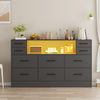 10 Drawers Chest of Drawers Bedside Cabinet Storage Bedroom Furniture Non-woven