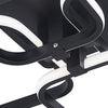 Modern LED Ceiling Light Black Frame Square Shape Chandelier Dining Room