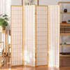 Japanese Style Room Divider Privacy Screen Natural Wooden Frame Non-Woven Fabric