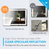 illuminated Bathroom Mirror with Shaver Socket Demister Touch Sensor Modern