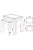 Nest of Tables Set Solid Pine Wood Side End Living Room Sofa Occasional Table
