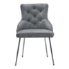 Modern Velvet Accent Dining Chairs Lounge Armchair with Cushion & Chrome Legs
