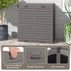 Outdoor Double Bin Trash Can 235L Large Capacity Waste Bin w/ Liquid Tray