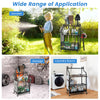 Garden Yard Tool Organizer Rolling Tool Garage Storage Rack w/ Universal Wheels