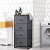 Chest of Drawers w/ 4 Drawers Home Storage Organizer Unit Modern Fabric Dresser