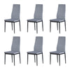 2/4/6 Dining Chairs Side Chairs High Back Velvet/Faux Leather Padded Seat Home