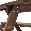 4/6 Seater Garden Picnic Bench Wooden Rectangle Table Patio Set Outdoor Brown UK
