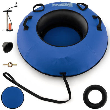 100cm Inflatable Snow Tube Heavy-Duty Sledding Toboggan Resistant Snow Sled