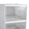 3/6x Clear Plastic Shoe Storage Box Stackable Foldable Boxes Trainers Organiser