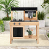Kids Mud Kitchen Playset Wooden Pretend Play Kitchen Toy Set