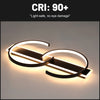LED Ceiling Light Black Ceiling Lamp 38W Dimmable 3000K-6500K Living Room Fnpvad