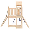 Playhouse with Climbing Wall Swings Solid Wood Pine W6L8