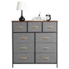 9 Drawer Chest of Drawers Fabric Dresser Bedside Storage Organizer Unit Bedroom