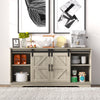 Barn 2 Sliding Doors Bar Cabinet Home Buffet Farmhouse Storage Cabinet TV Stand